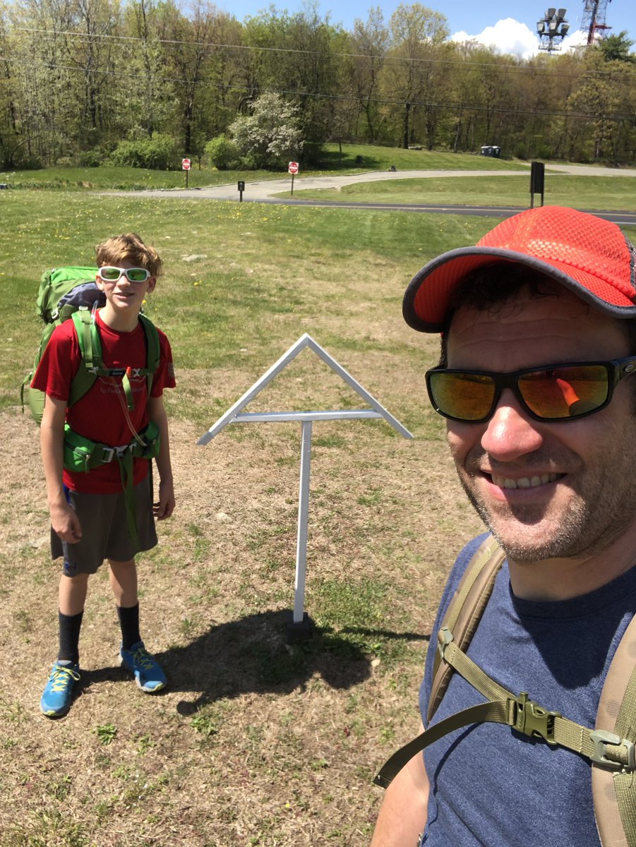 kevrothman's tweet photo. Cannot think of a better partner for the #AppalachianTrail. #sectionhiking #fatherson https://t.co/6JqDebcZ6P