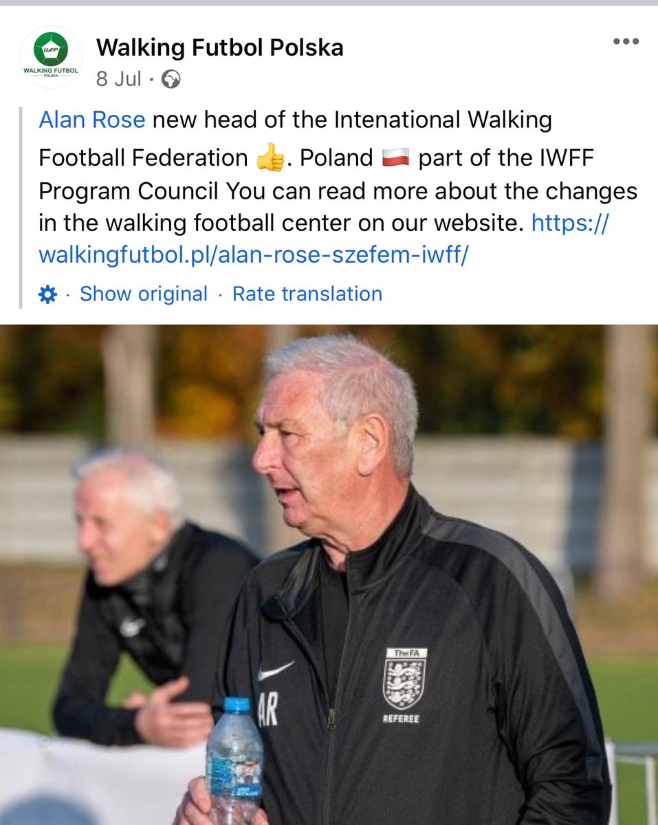 Alan Rose with walking football Poland. 🇵🇱