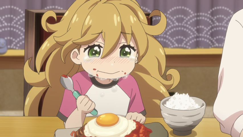 Anime girl eating food meme
