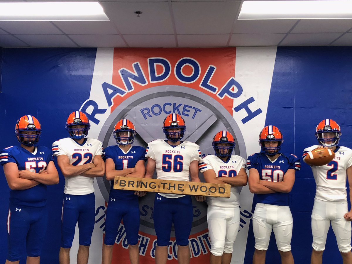Your Randolph Rockets will have a new look this fall. BRING THE WOOD! <a href="/MasonLorenzen/">Mason Lorenzen</a> <a href="/TysonCooreman/">Tyson Cooreman</a> <a href="/ClayNielsen56/">Clay Nielsen</a> <a href="/JacobWeckop/">Jacob Weckop</a> <a href="/NathanWeckop1/">Nathan Weckop</a> <a href="/RocketsNews195/">Randolph School News</a> @RHS_RocketsAD