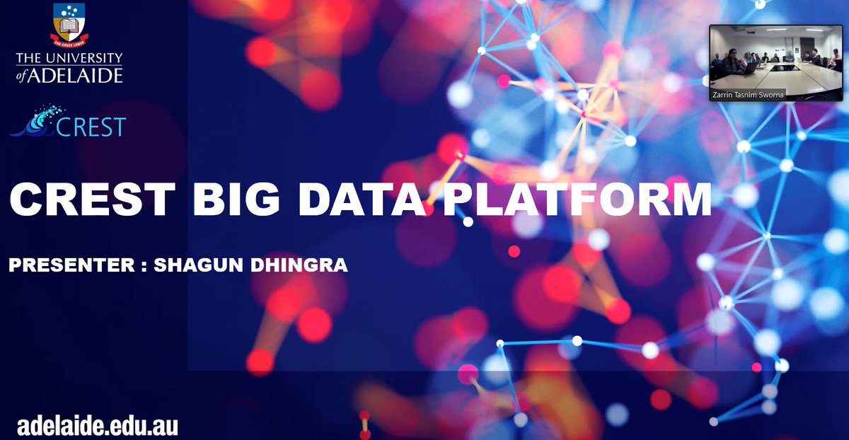 crest_centre's tweet photo. @Shagun_05 presented the CREST #BigData platform. It supports popular frameworks like #Hadoop, #Spark, #Flink for user-friendly, hassle-free &amp; large-scale data cleaning, modelling &amp; visualization in various domains, e.g., #cybersecurity, #healthcare, #defense.
#crest_discussion https://t.co/HZvYOQfW5N