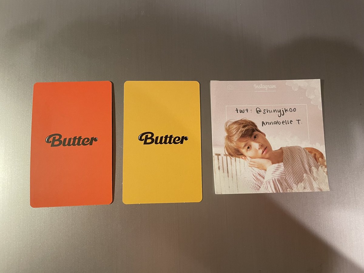 shinyjkoo's tweet photo. WTT BUTTER PCS 

HAVE: namjoon/rm (peaches) + hobi/jhope (cream) 
WANT: jungkook/jk equivalents 

USA ONLY // proofs in pinned 
#wtt #wttbts #butter #wttbutter @BTSTradingPC https://t.co/PGgLd614jt