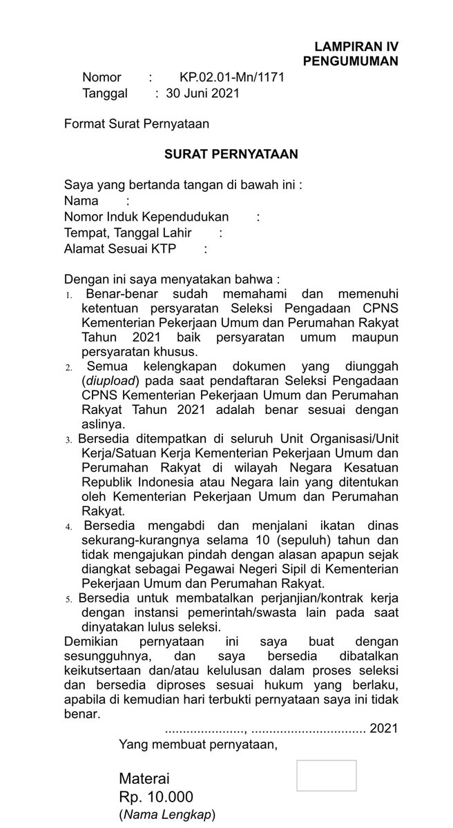 ulandukio10's tweet photo. @seleksicpnspupr min di bagian atas itu ada tulisan lampiran, nomor, tanggal itu di hapus atau tidak?? dan di bagian bawah ada tanda kurung utk nama, itu harus pake tanda kurung atau tidak ? https://t.co/b8WVSiRb99