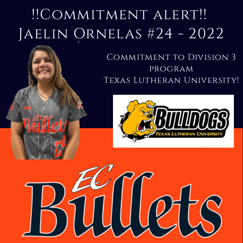 SSCAL13's tweet photo. **Commitment Alert ** Miss 
@JaelinOrnelas 
 !! Congrats kid, so proud of you!! 
@ECBulletsTX 🧡🤍💙
@TLUsoftball 
@VOrnelas18 @thomasornelas1 https://t.co/NJllYf0MYX