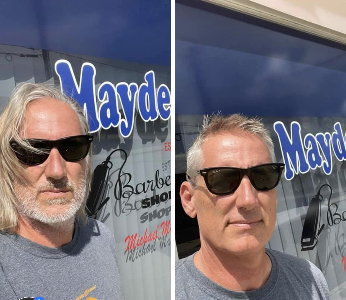 DuganRyan's tweet photo. Gimmie the high tight, Money Mike!! Thanks @May826May #maydemanmakeover
#maydeman https://t.co/sM9PL6f5x5