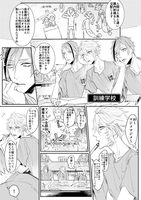 訓練学校の保健体育(イドアズ片想い)
※訓練学校と人魚の生態をねつ造してます。 