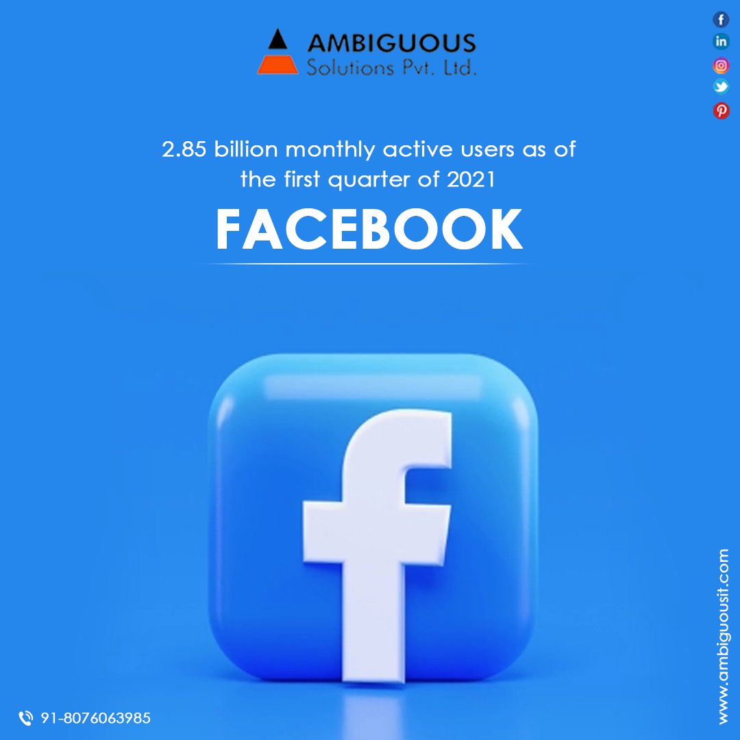 Facebook Fact
.
.
.
#digitalmarketingservices #seo #seoservices #socialmediamarketing  #facebookads #facebookpost #facebookmarketing #digitalmarketing #facebookfacts  #ambiguousit #ambiguoussolution #ambiguoussolutions
