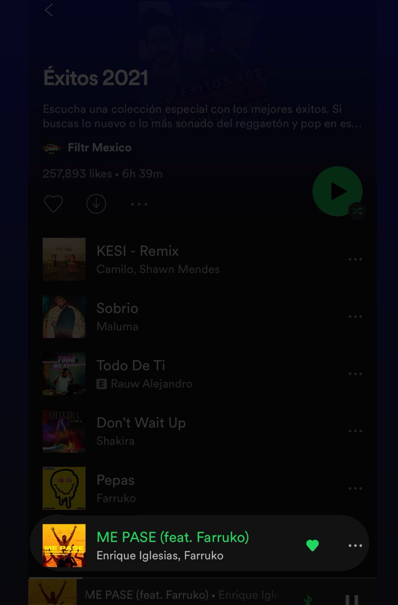 #MEPASE es parte de Éxitos 2021 en <a href="/Spotify/">Spotify</a> 🎧 open.spotify.com/playlist/55lCj…