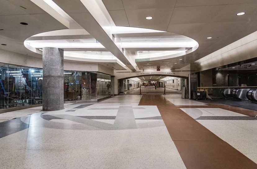 Even underground you’ll know where you are… The “45” in the terrazzo floor means you are right below 45th Street above ground! 
📷: mmmmk1 (IG)/<a href="/EastSideAccess/">East Side Access</a>
#EastSideAccess #ESA #LIRR #LongIslandRailRoad