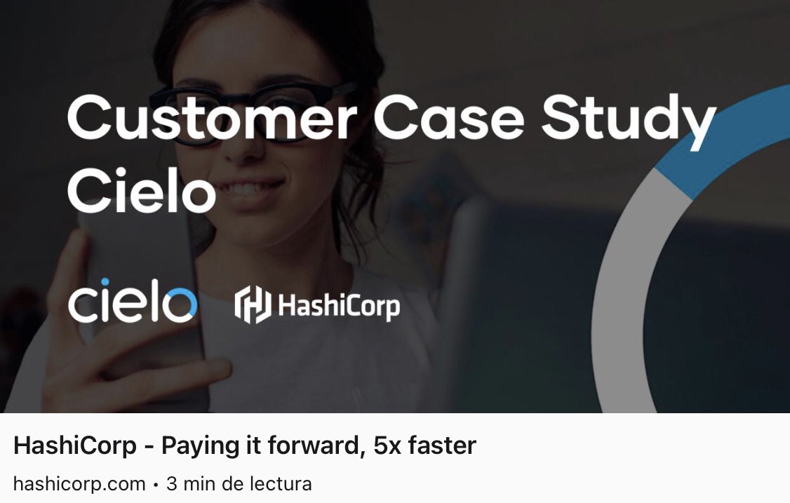 #IaaC potencia la innovación. 
Caso de estudio sobre cómo una compañía de pagos electrónicos en Brasil pudo comenzar a pagar por adelantado, 5 veces más rápido utilizando #Terraform de <a href="/HashiCorp/">HashiCorp, an IBM Company</a> 

#Innovación #Cloud #Infraestructura #CloudComputing 

hashicorp.com/case-studies/c…