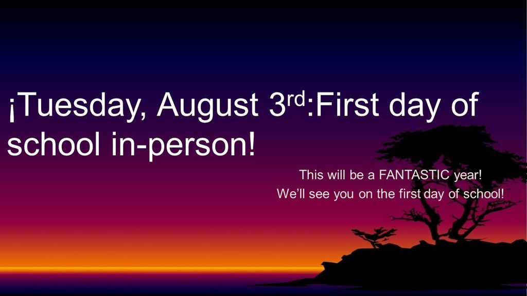 DelhiUsd's tweet photo. Mark Your Calendars!
Tuesday, August 3rd: First day of school
Marque sus calendarios
martes, 3 de agosto: Primer dia de clases https://t.co/AqFNeqoYy7