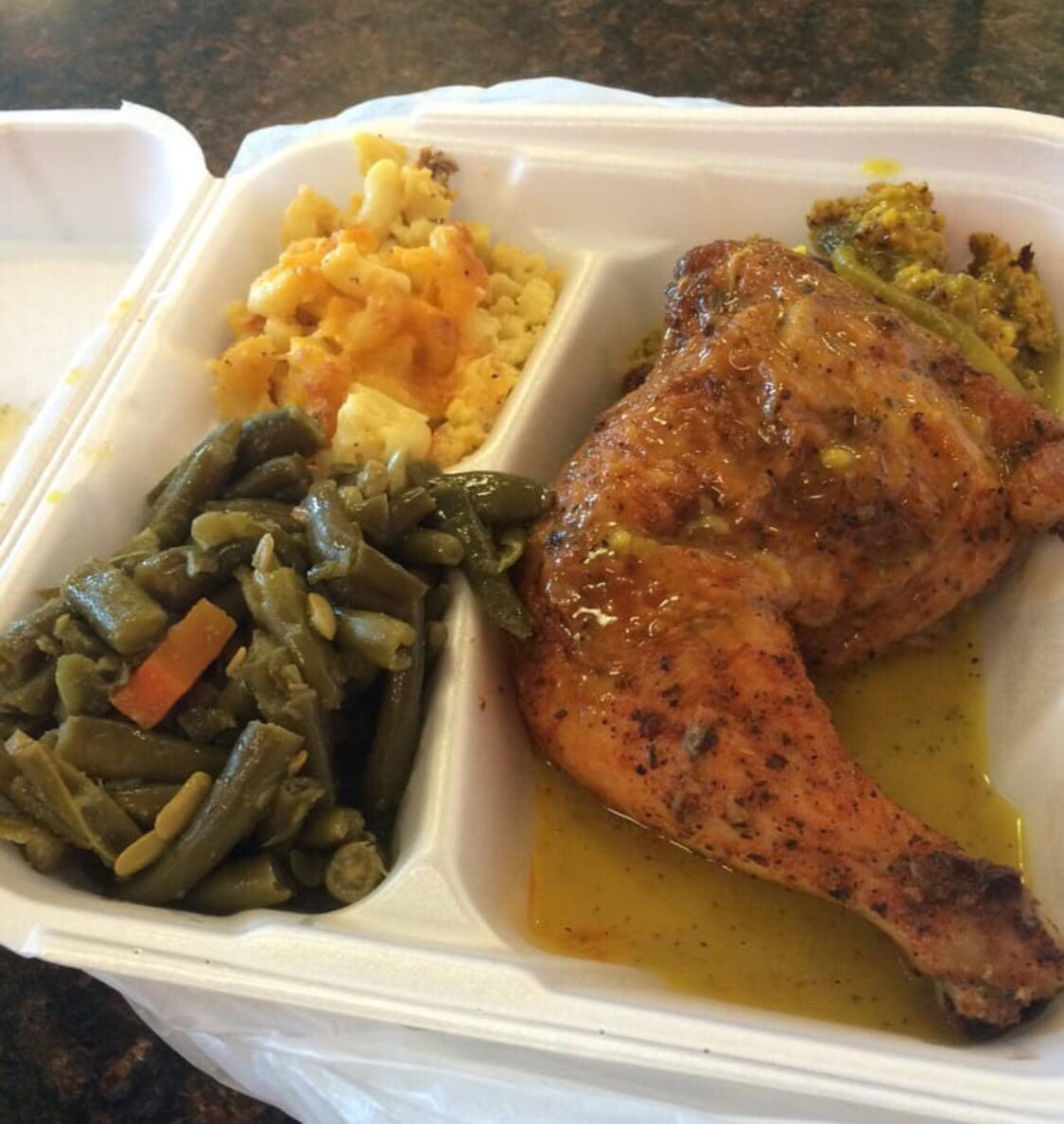 QTimerestatl's tweet photo. Baked dark chicken meal. #Classic
.
#SoulFood #Atlanta #WhatsForDinner #BuyBlack #QTimeRestaurant #QTime #SouthernCooking  #QTimeSoulFood #SouthernChefs #WestEnd #SouthernCuisine #QTimeATL #FamilyOwned #AUC #SouthernHospitality #Food #SouthernComfort  #Dinner #BakedChicken https://t.co/g9dbLY8oux