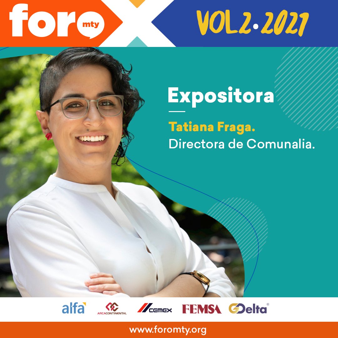 foromty's tweet photo. ¡Súmate y participa en ForoX Vol.2 2021!
🗓Agenda este 4 de Agosto de 5PM a 6:30PM para dialogar💬 con los expertos sobre Realidad Política de la Sociedad Civil.😮🙌🏻
👉🏻Regístrate aquí: https://t.co/xcfr7Z30lh
Cualquier duda 🙋 acércate con nosotros: www.foromty.
.
#ForoMty #ForoX https://t.co/0k6Tf5MP5m