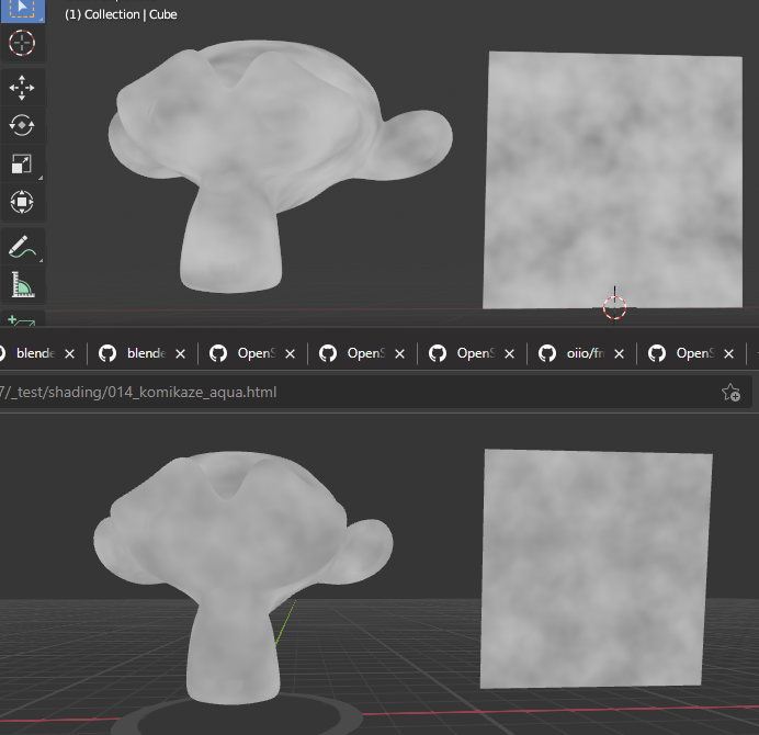 SketchpunkLabs's tweet photo. Spent time digging into the Dark Source Pits of #blender, #osl and #oiio to port over the NoiseTexture node into #glsl. The end result wasn't prefect, but added bit extra to fade the results down to be visually close. 400+ lines of code, but had to look threw 1000s. Feel defeated https://t.co/na2Zgk9Qi1