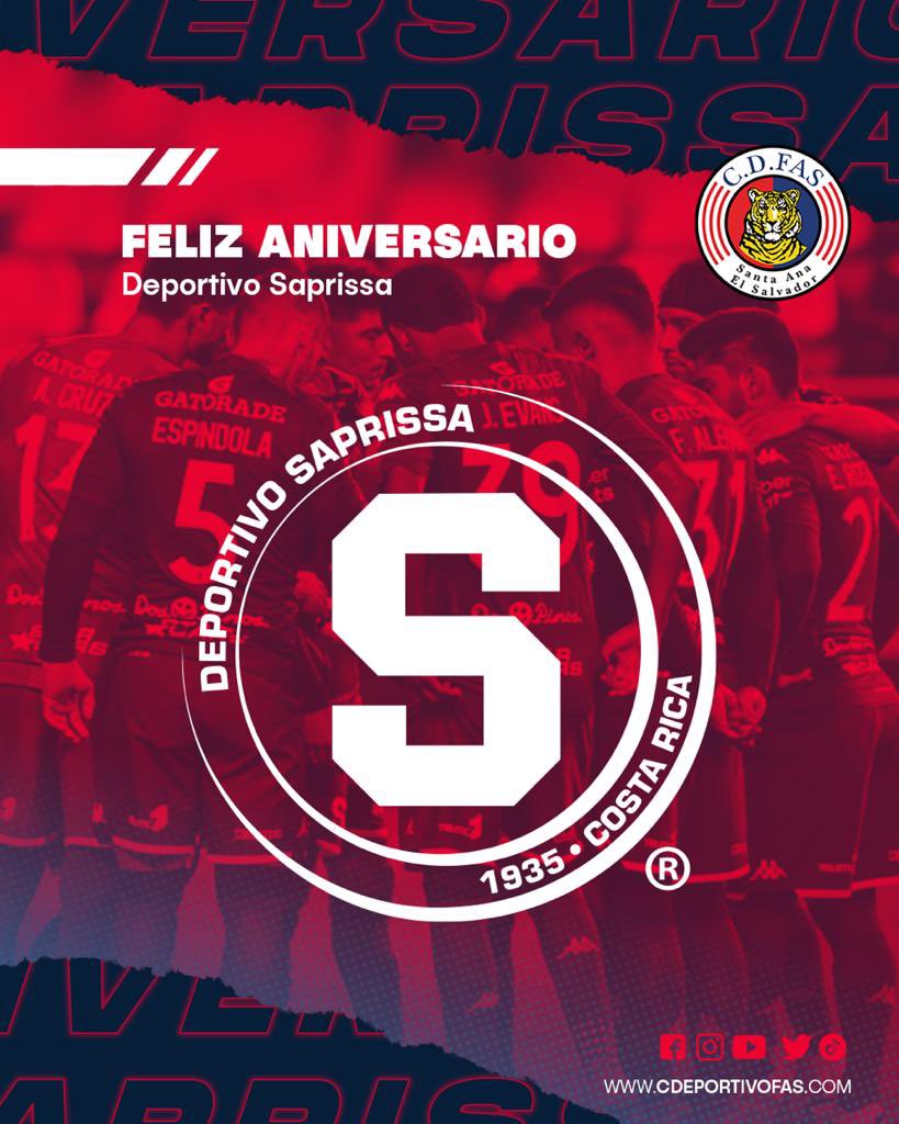 ¡Feliz 86 Aniversario, <a href="/SaprissaOficial/">Deportivo Saprissa 💜</a>! 🇸🇻🔴🔵🤜🏼🤛🏼🟣⚪️🇨🇷 

#CDFAS #ElSalvador #CostaRica