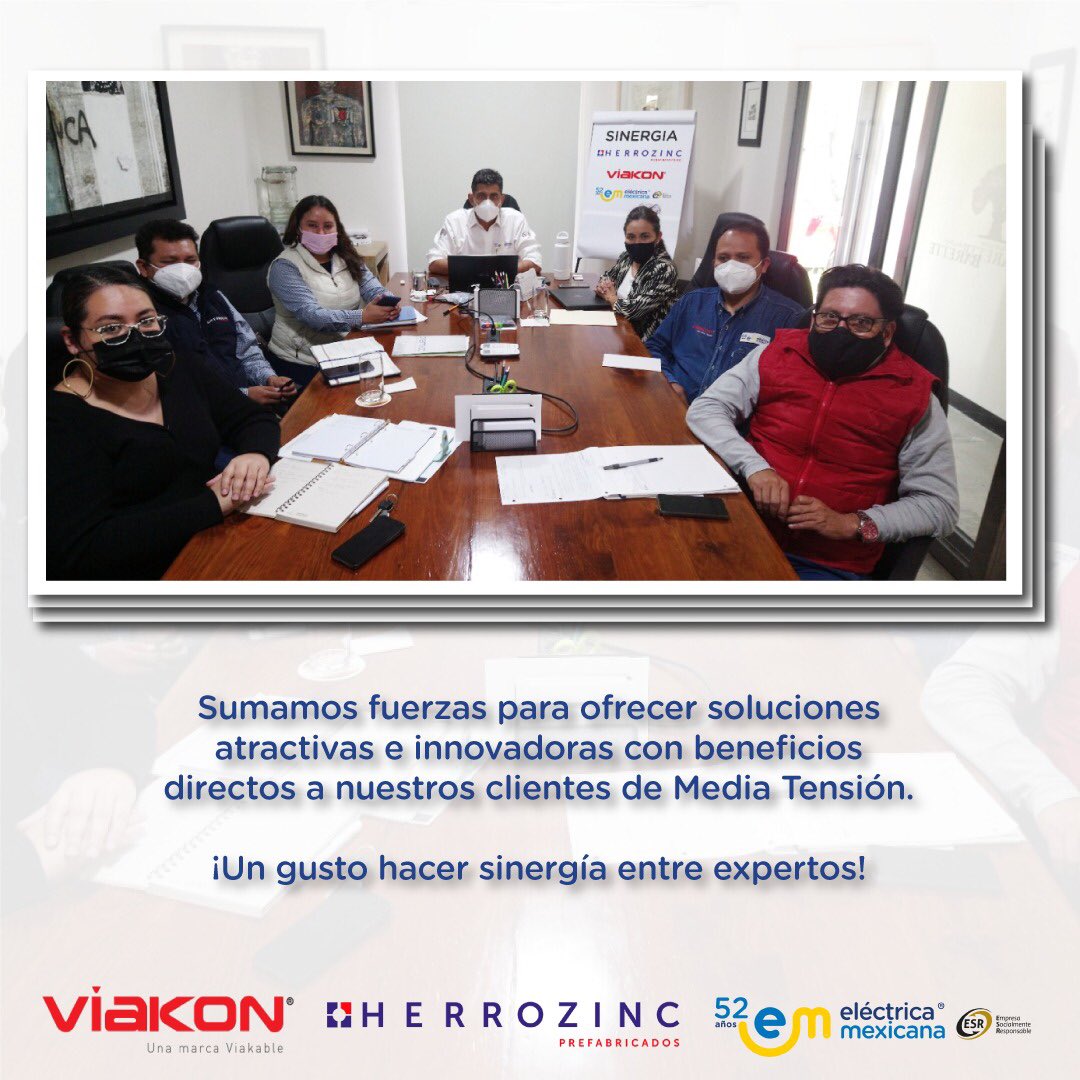 Hoy cerramos la semana con una excelente noticia !!!! 
Con <a href="/viakon/">Viakon</a> y Herrozinc hacemos una gran sinergia, con el fin de favorecer a nuestros clientes de Media Tensión. 
!Construye con los expertos!
Asesor en Media Tensión
Francisco Vásquez 
951 228 3775 
<a href="/viakoncables/">viakon</a> @rnavhz