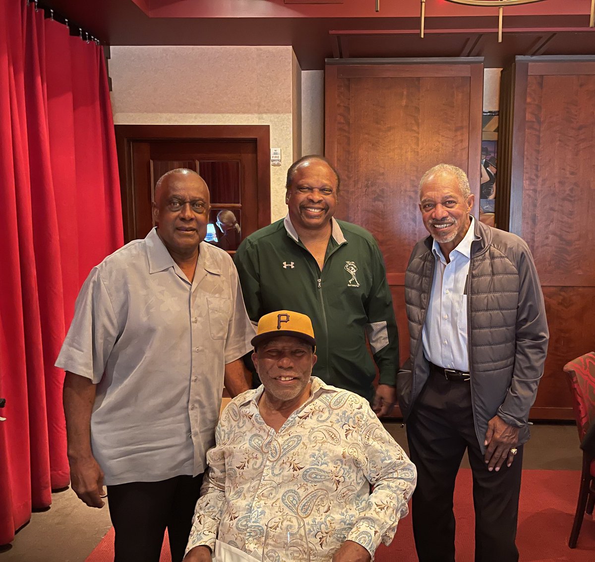 EXCLUSIVE for <a href="/OurEsquina/">Our Esquina</a> <a href="/Talkin21podcast/">Talkin' 21</a> - Together Again. Gene Clines, <a href="/Alscoop16/">AL OLIVER</a>, Manny Sanguillén and Dave Cash. Remembering the “All-Brother Team” that made HISTORY when the #Pirates fielded an entire lineup of Black and Afro-Latino ballplayers. Date: Sept. 1, 1971. ✊🏽