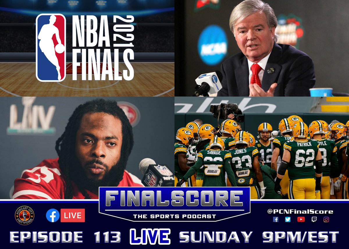 PCNFinalScore's tweet image. Chris and Meme God Jimmie will be LIVE this Sunday at 9pm ET for Ep 113 of FinalScore! Make sure to hit the #LIKE and #FOLLOW buttons so you don&apos;t miss out!

#PCNFinalScore #PCN #sports #podcast #NFL #NBA #MLB #NHL #collegefootball #PCNFamily