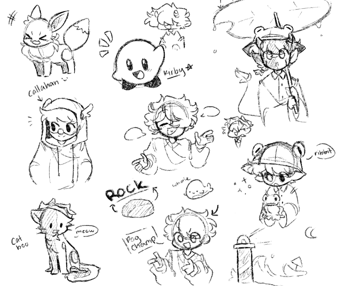 DOODLES FROM THE STREAM!! thank you all for coming down :DD (and thank you for 3k on twitch holy crap!!) <3 