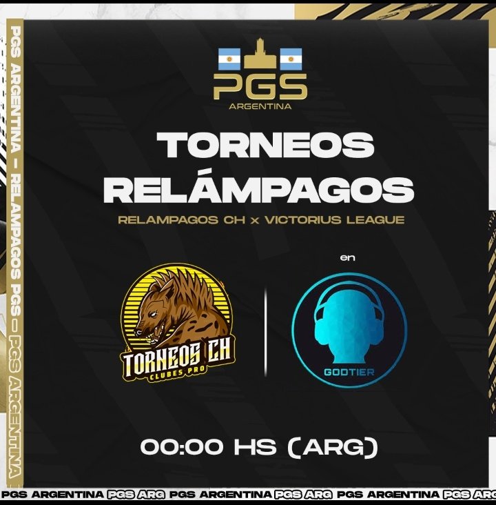 PGS Argentina 🇦🇷 (@pgsargentina) on Twitter photo ⚡RELAMPAGOS PGS
Llega a PGS 🇦🇷 una nueva modalidad dentro de Clubes Pro, los #Relampagos organizados en la web de <a href="/Godtier_gg/">@godtier.gg</a> 💻
😉 ¿Querés jugar? Envianos mensaje privado.
Próximamente torneos pagos 💰
<a href="/ChRelampagos/">Relampagos CH</a>
<a href="/lccdesigns_/">lcc 🎨</a> ⚡RELAMPAGOS PGS
Llega a PGS 🇦🇷 una nueva modalidad dentro de Clubes Pro, los #Relampagos organizados en la web de <a href="/Godtier_gg/">@godtier.gg</a> 💻
😉 ¿Querés jugar? Envianos mensaje privado.
Próximamente torneos pagos 💰
<a href="/ChRelampagos/">Relampagos CH</a>
<a href="/lccdesigns_/">lcc 🎨</a>