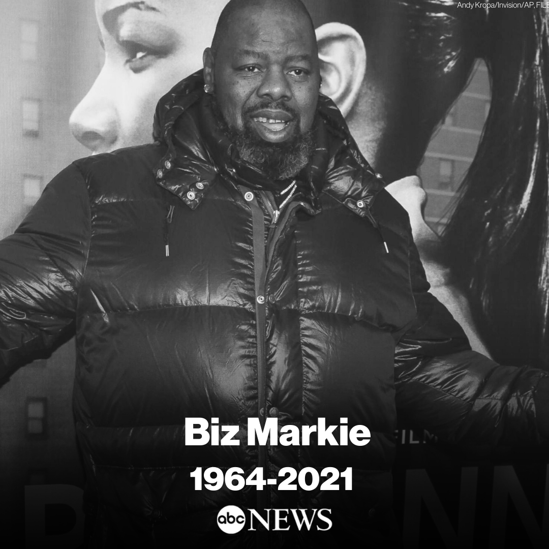 ABC's tweet photo. JUST IN: Rapper Biz Markie, known for “Just A Friend,” has died. He was 57 years old. https://t.co/erVdVoE0Mc https://t.co/dKZ5LEKYIP