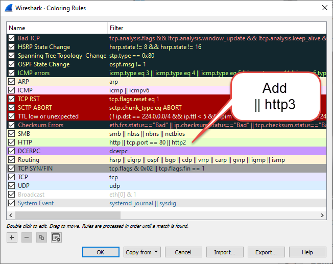 Make this change to #Wireshark if you are decrypting your HTTP3 traffic: