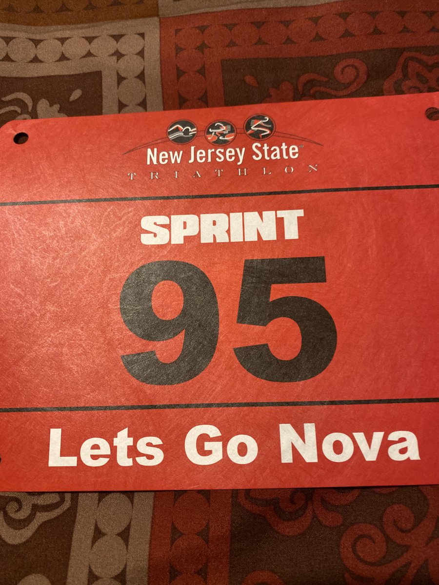 TriathFlan's tweet photo. @Summerrappz @gwenjorgensen flashing my support for #NovaNation in tomorrow’s NJ State Tri Championships. #njstatetri #usat @SunDevilRocky https://t.co/Y4kwOxG2Ym