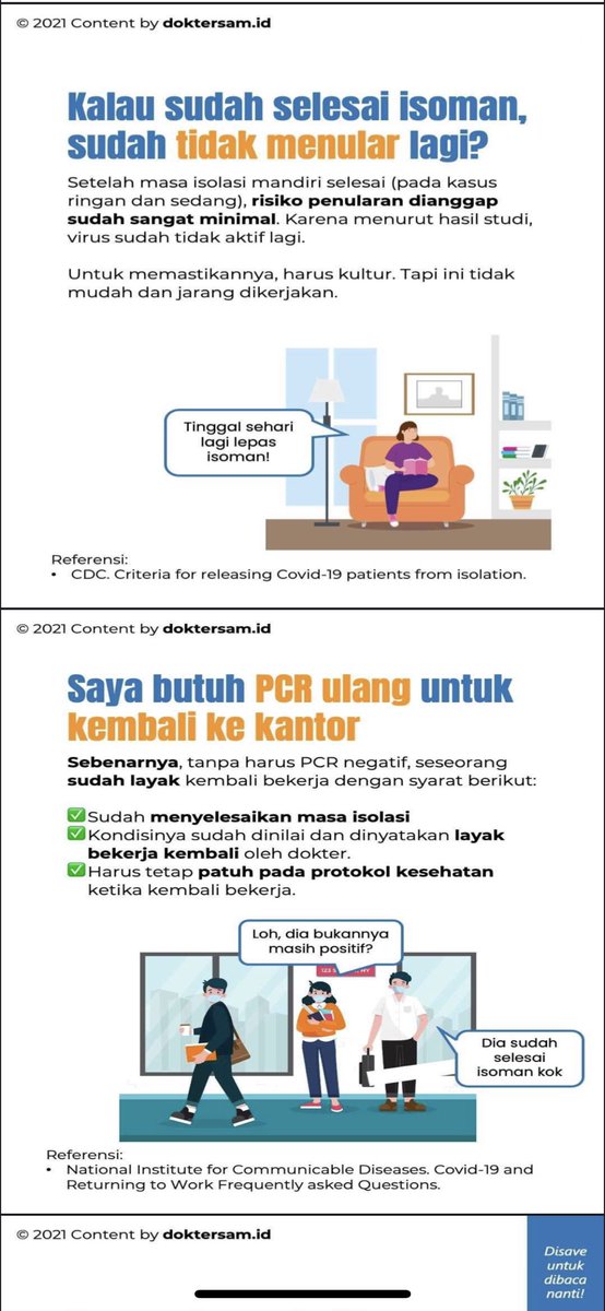 Banyak temen yang nanya “Gue dah 14 hari isoman nih, perlu PCR lagi gak ya?” Gue jawab gak usah, jangan nambah2in antrian test. “Tapi kantor perlu hasil test euy.” Kasih liat ini aja.