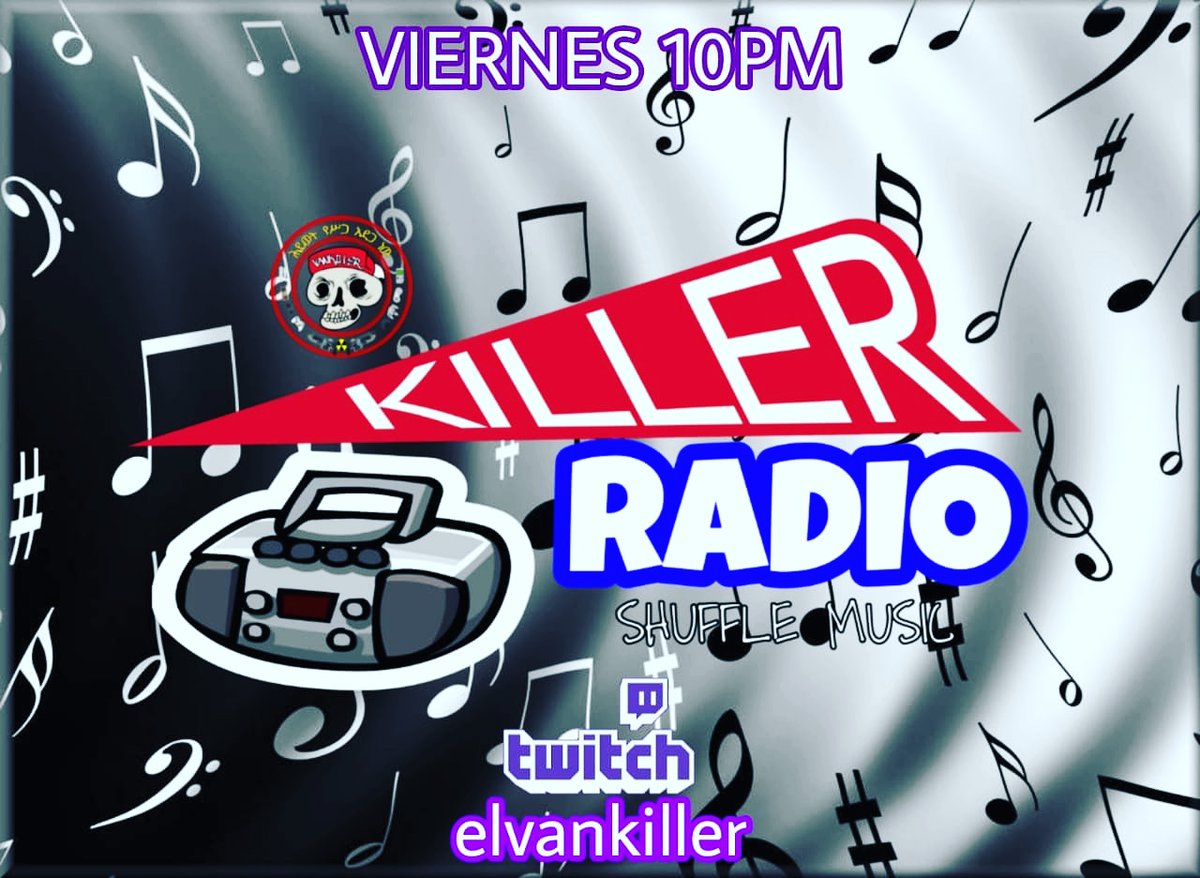 KillerRadio666's tweet photo. Hoy 10PM #KILLERRADIO #Shufflemusic por #twitch

https://t.co/2vH9tkwwX3

#Radio #radiofrecuencia #radiofrecuency #twitchtv #twirchaffliate #twirchstream #twitchstreamers #twitchstreamer #music #musica #random #musically #InternetRadio https://t.co/kn7P7Q8Wwy