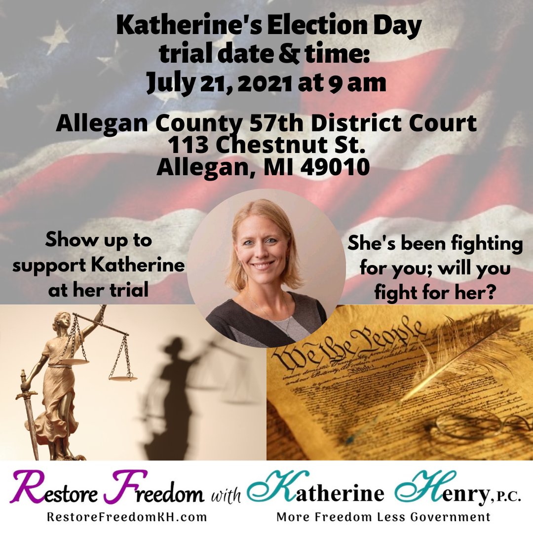 iRestoreFreedom's tweet photo. Have you subscribed to our Rumble channel?
Are you concerned about our 1st Amendment rights?
Check out Katherine’s update on her Allegan County Case here: https://t.co/C92PeYQW4Y
#RestoreFreedom
#ConstitutionMatters
#MoreFreedomLessGovernment
#OathOfOffice
#1stAmendment https://t.co/69Fkh43QHn
