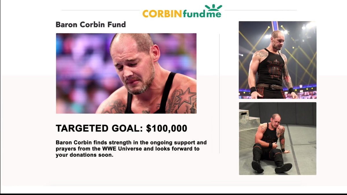 RyGuyTalks's tweet photo. @WWE @BaronCorbinWWE This is a very reasonable goal imo.
#SmackDown #CorbinFund https://t.co/rLGNN0vMah