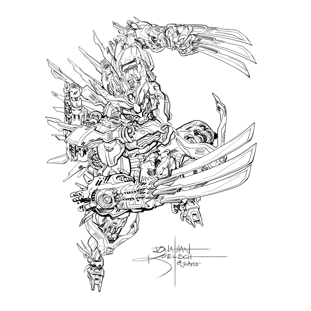 jkArts's tweet photo. Wolverine Mech for Marvel / Upper Deck: final art, printed card & prelim inks – 1 of a set of 10, printed in the 2020 Marvel Anime deck. Each is a Marvel character as a mech. Special thanks to @upperdeckent !
#marvelanime #upperdeckmarvelanime #upperdeckmarvel #wolverine https://t.co/eKr1G1ec58