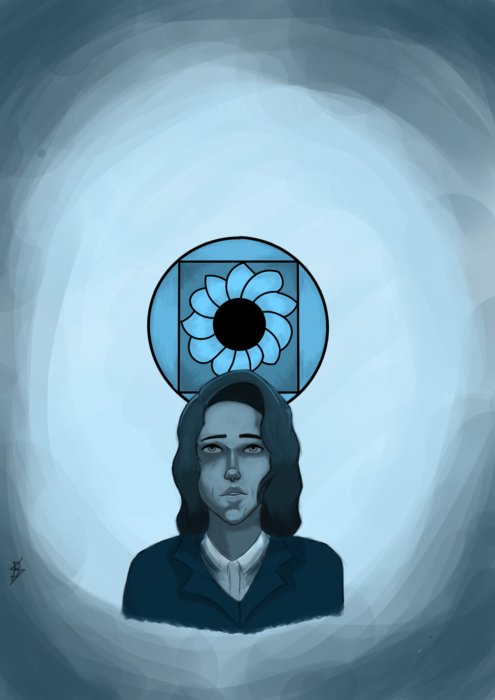 Blitzadler_'s tweet photo. A portrait I've made recently, a gift for a friend of mine. 

#drawing #blue #portrait #paiting https://t.co/IAq4EO2W54