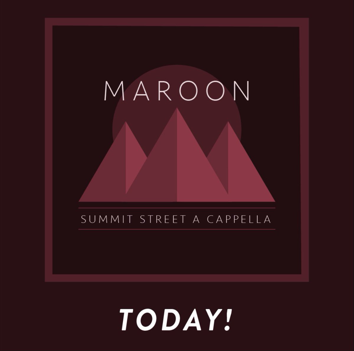 SummitStreetEMU's tweet image. The wait is over! Our debut album Maroon is out now! Click the link in our bio to listen on Spotify, Apple Music, YouTube, and more! #acappella #ttbb