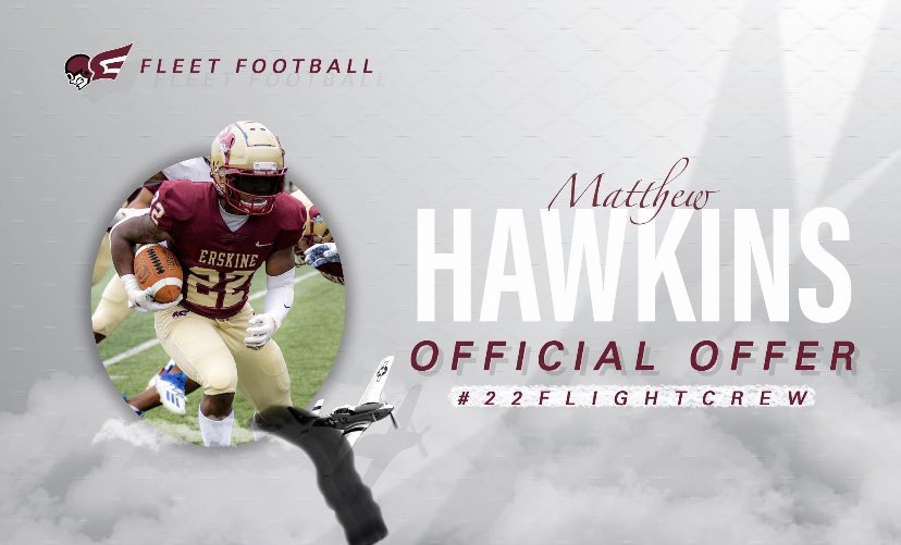 MatthewHawk22's tweet photo. Very thankful to receive my first offer from Erskine. @FleetFB @drewengels @TSAFootball1 https://t.co/YruvRdY8MD