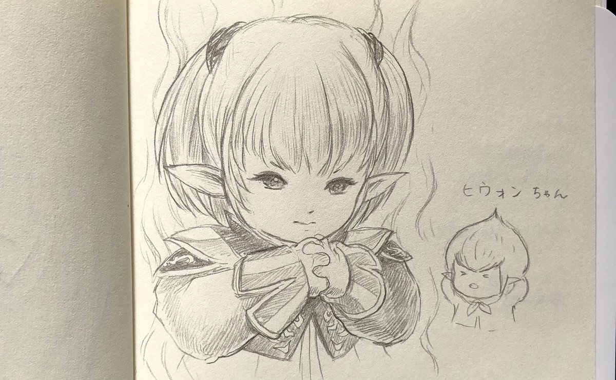 ぴよこ 静かに怒るシャントットと髪の毛むしられヒウォンちゃん Ff11 Ff11イラスト