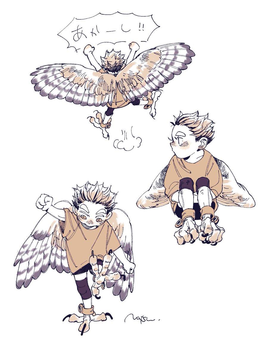 male focus wings 1boy multiple views talons male child monster boy  illustration images