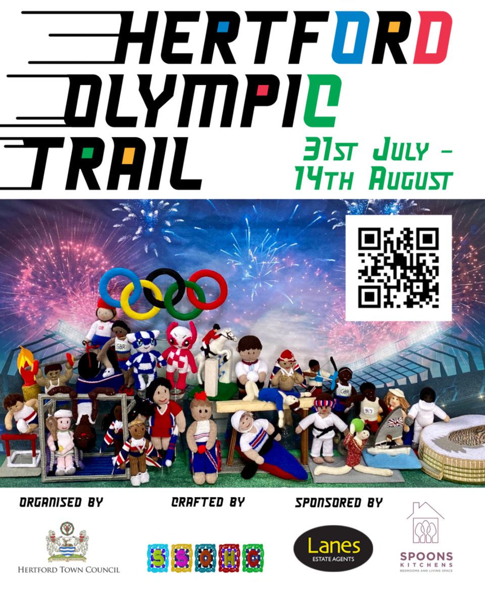 Hertford Olympic Trail is only two weeks away. Are you ready for it?
#SSOHC #Yarnbombers #Hertford #SummerOfSports #kids #freeForKids