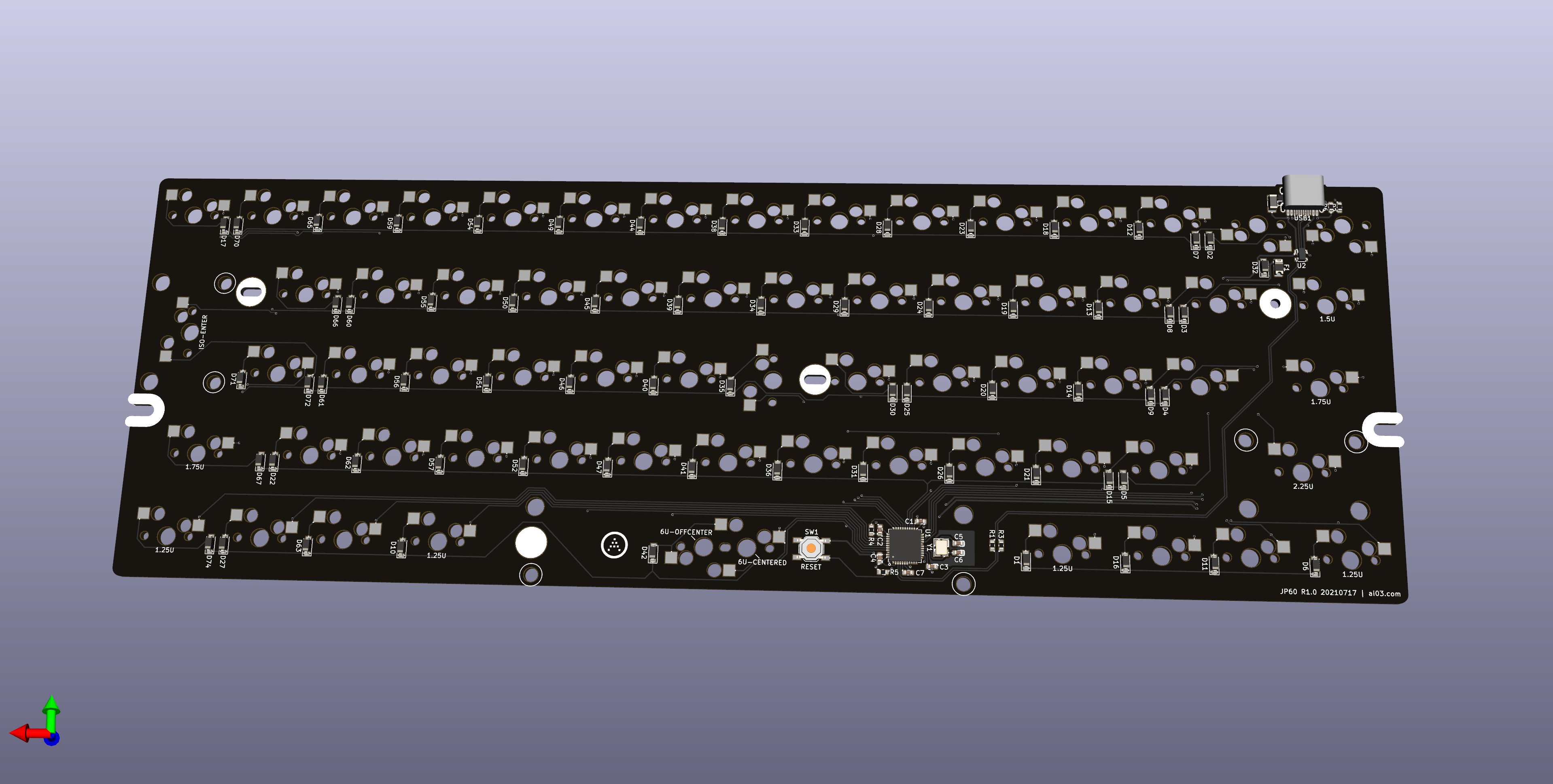 HE60 PCB 自作キーボード GH60 互換 磁気 HE60 PCB 自作キーボード GH60 互換 磁気 2025年最新】gh60