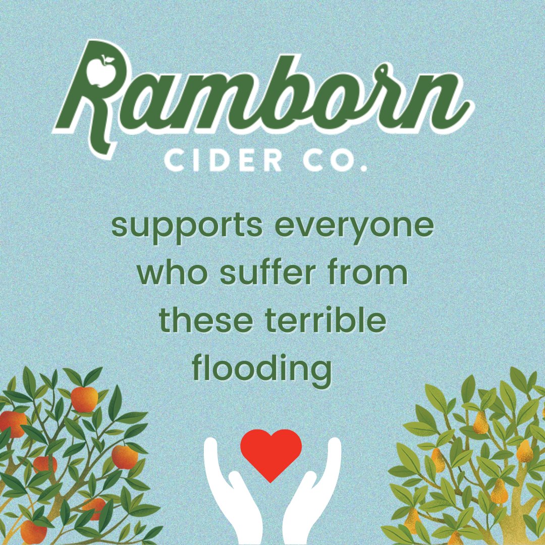 RambornCider's tweet photo. We are directing our thoughts and support to the victims of this bad weather. We want you to know that we will be closed this weekend. But we will be back, ready to welcome you, July 21st. We thank you for your understanding and we wish you courage in the face of these hardships. https://t.co/7NH1kfGyjm