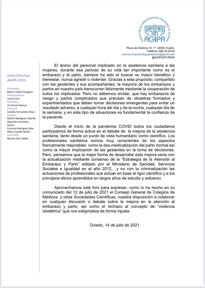 En las últimas semanas se ha producido una serie de declaraciones desde diversos ámbitos sociales sobre la denominada “Violencia Obstétrica”.
Desde <a href="/AGIPASTURIAS/">AGIPA</a> hemos redactado una declaración sobre el tema de la que se hacen eco algunos medios de comunicación, rogamos difusión