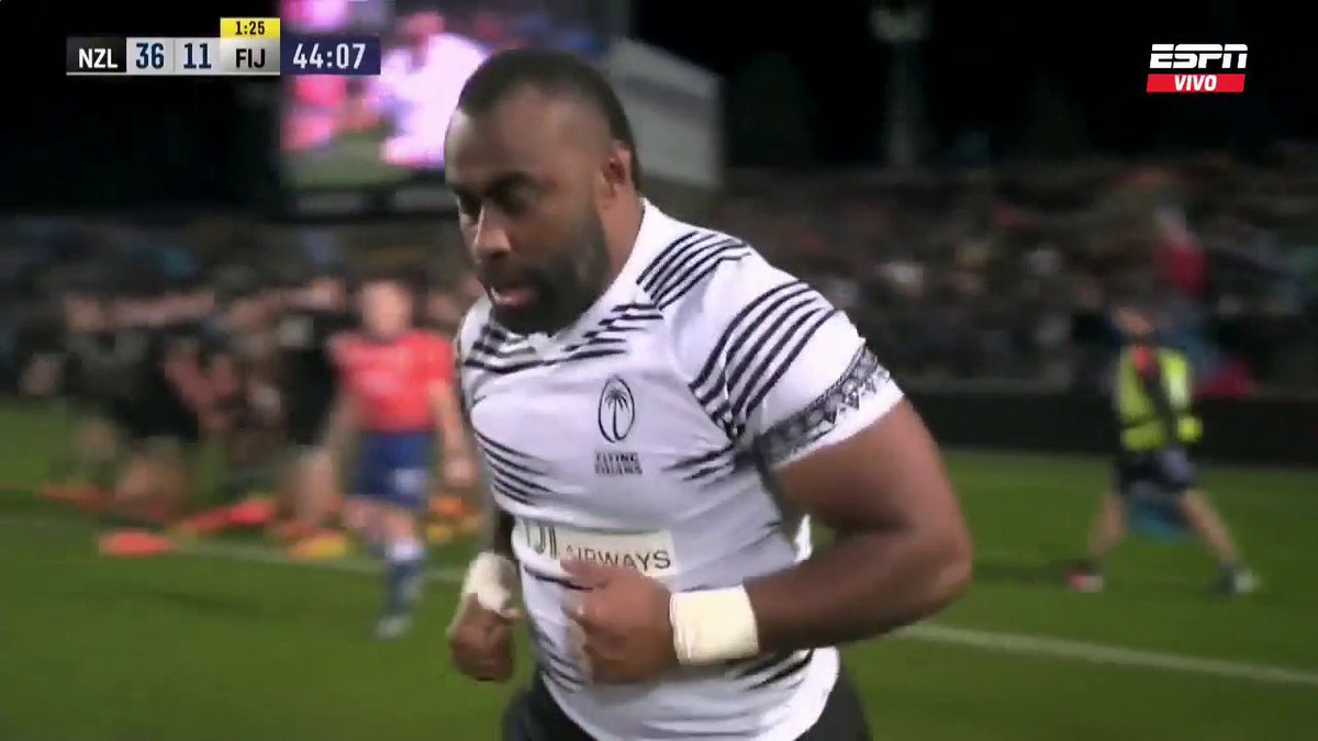 ScrumESPN's tweet photo. ⏱️ 4'ST Try de Peni #Ravai, convertido por Ben #Volavola para #Fiji.

🇳🇿 36-13 🇫🇯

📺: ESPN 🇦🇷🇺🇾🇵🇾 
ESPN 3 🇨🇱🇵🇪🇧🇴🇻🇪🇪🇨🇨🇴

#RUGBYxESPN https://t.co/9JzgfIAlTY