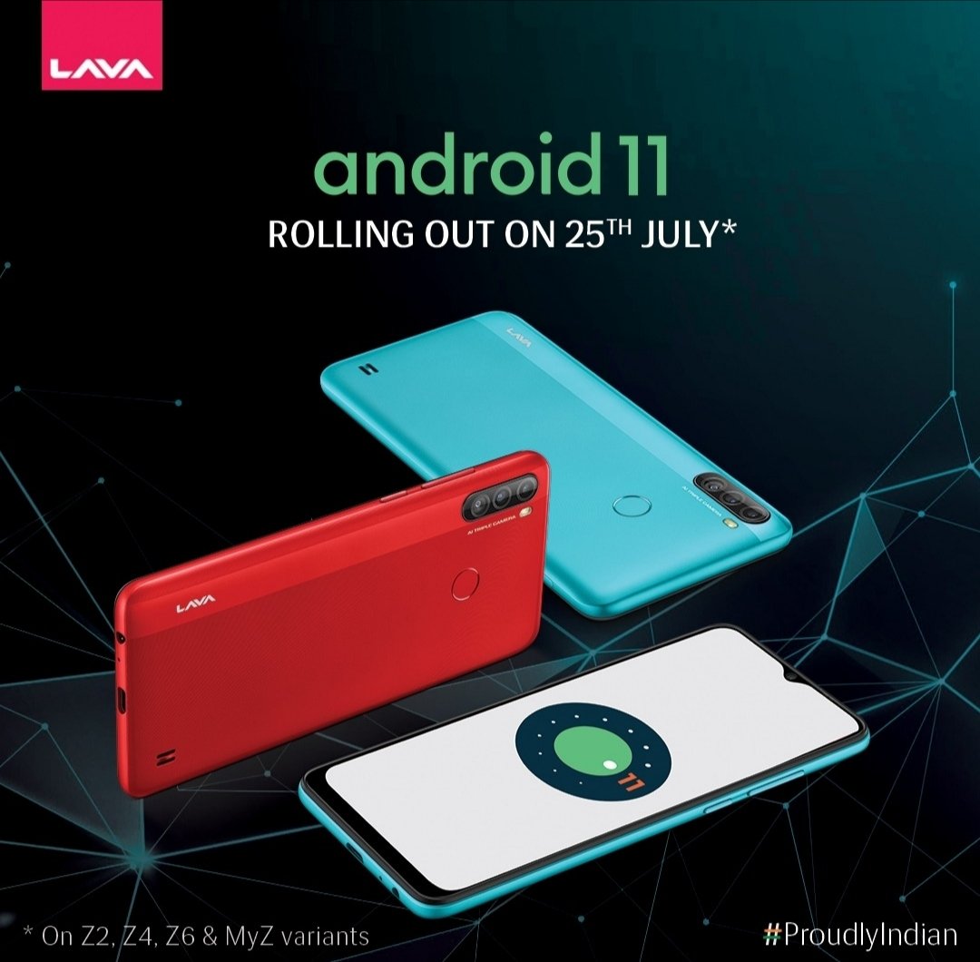 ZubeenKalita18's tweet photo. Android 11 Update Starts Rolling out for Lava Z2, Z4,Z6 & MyZ Variants From 25th July.
#Lava #LavaZ2 #LavaZ4 #LavaZ6 https://t.co/e0mlCCZCSd