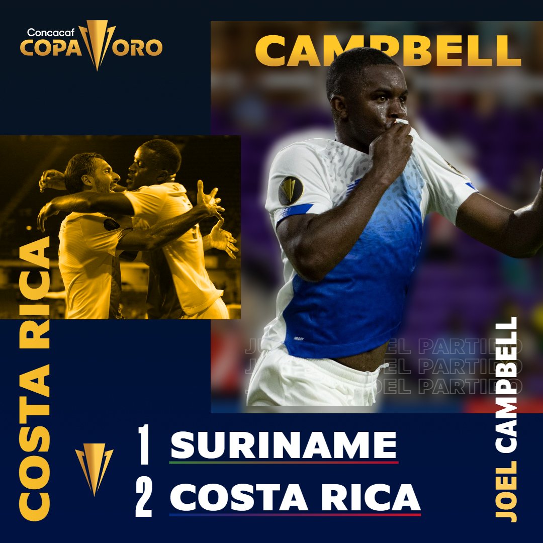 ¡NOCHE PERFECTA! 100 partidos con Costa Rica, un gol y Jugador del Partido. ¡Felicitaciones, Joel Campbell! 🇨🇷👏

#CopaOro21 🏆 #EstoEsNuestro