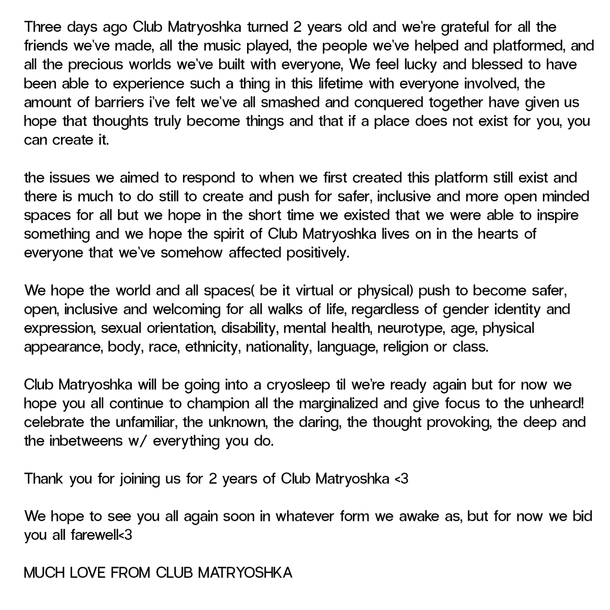 Club Matryoshka tweet media