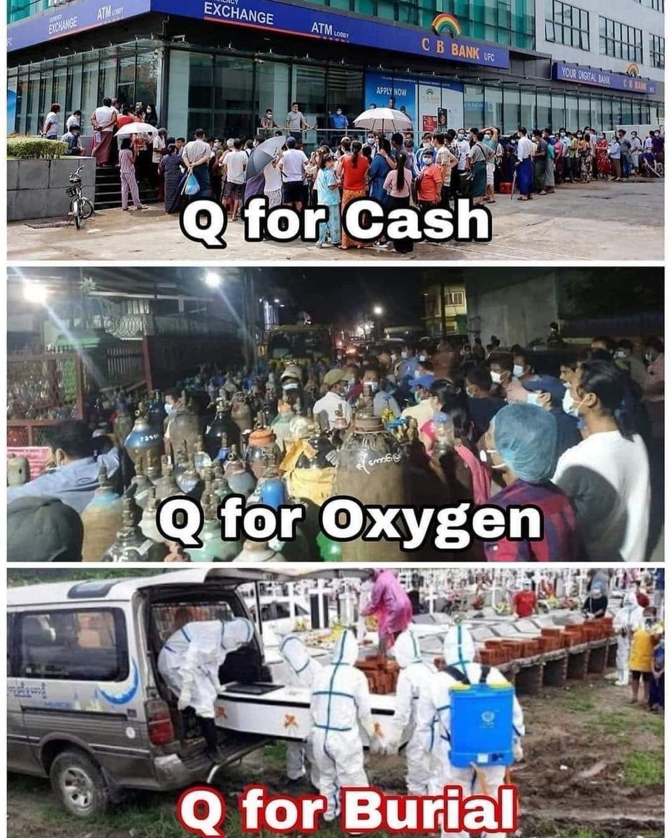 ThutaU's tweet photo. Nothing has improved because of the #Junta. The situation is getting worse and worse.
#SACWantsCovidUncontrollable
#July17Coup
#WhatsHappeningInMyanmar https://t.co/Cu1LKlzPSo