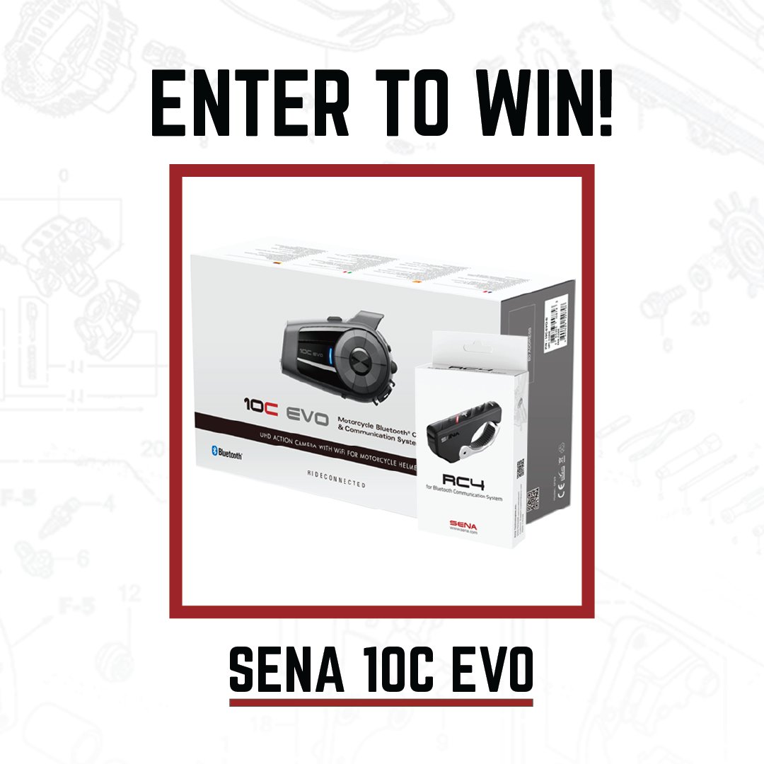 partzilla's tweet image. WIN A SENA 10C EVO plus 4CR Handlebar Remote! 100 BONUS ENTRIES WITH CODE 🌟SENA10C 🌟 partzil.la/Adventure-More

WHAT IS IT? Helmet-mounted 4K Video Camera + Multi-Rider Bluetooth Communication Device. Listen to music, take calls, hear GPS directions. 

 #Partzilla #Sena