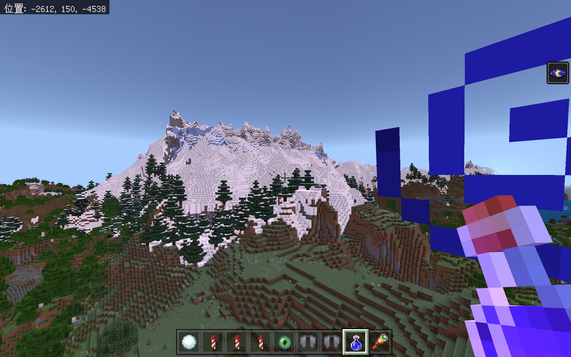 Matsu Minecraft 試験ワールドお試し まずは崖 というよりでかい山 建築限界が256を超えた というか256を超えてくる山々がある 山の麓はなだらかで 広い 現実に似せてきてる感じなのかなー マイクラ マインクラフト マイクラ統合版 T