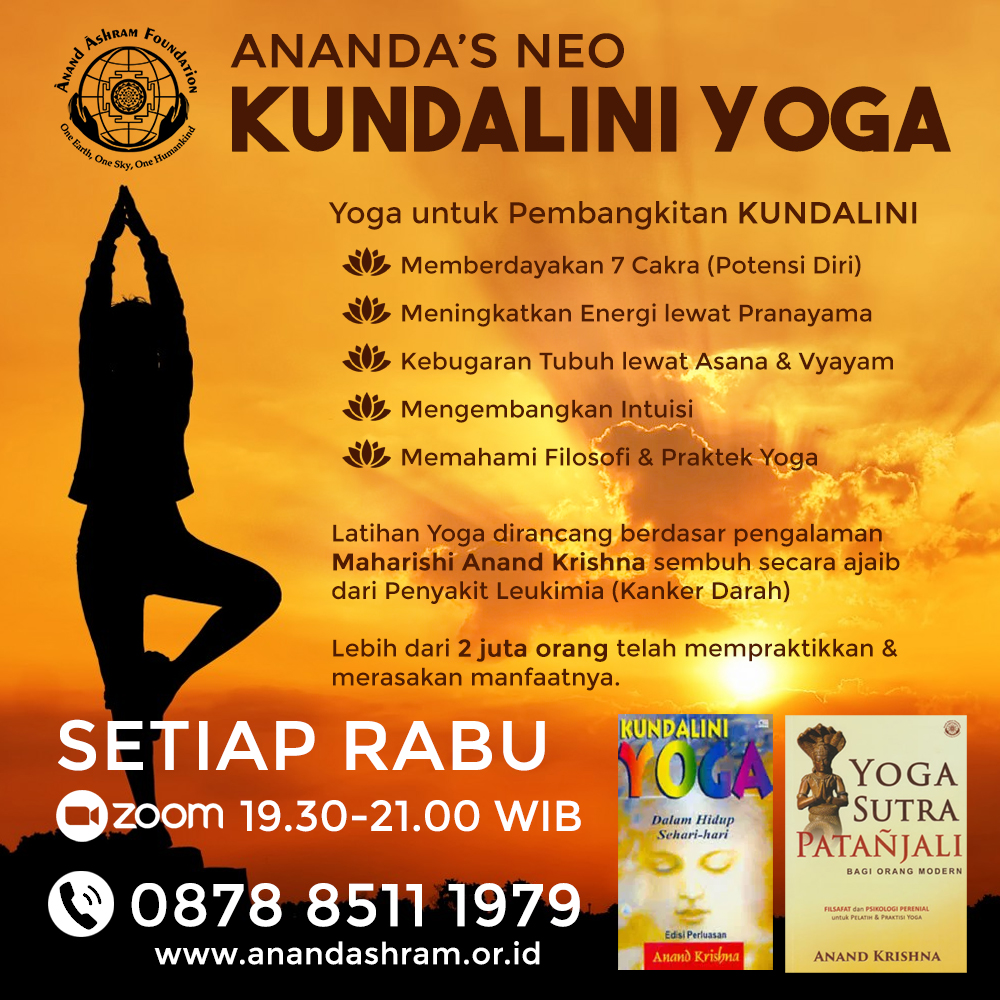 AnandAshram's tweet photo. Yuk Ikutan #Kundalini #Yoga | Info &amp; Pendafaran ☎️ 0878 8511 1979

#YogaJakarta #YogaIndonesia #YogaBandung #YogaSurabaya #YogaBogor #YogaSehat #YogaKundalini #KundaliniYoga #YogaAsana #KelasYoga #LatihanYoga #ProgramYoga #KursusYoga #BelajaYoga #KebangkitanKundalini #PotensiDiri https://t.co/AqNMEd7WSW