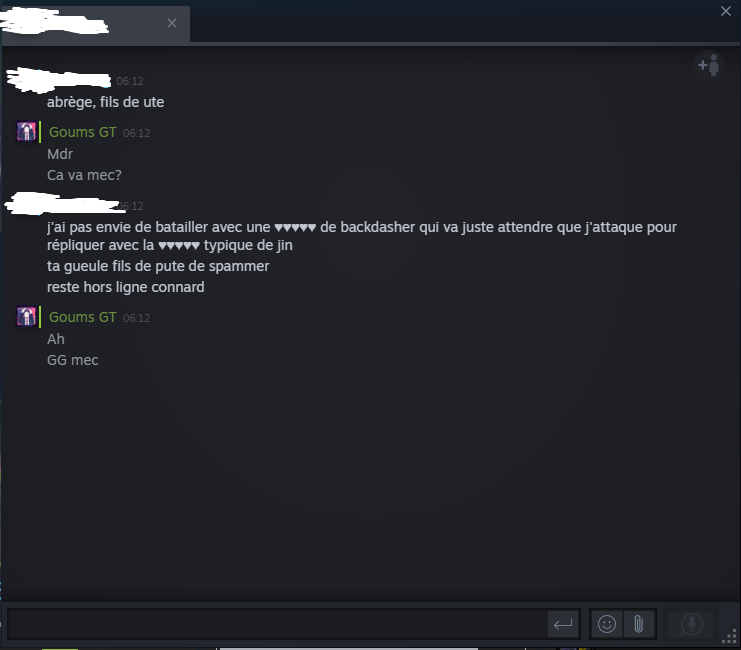 Pas très réceptif, y a un truc